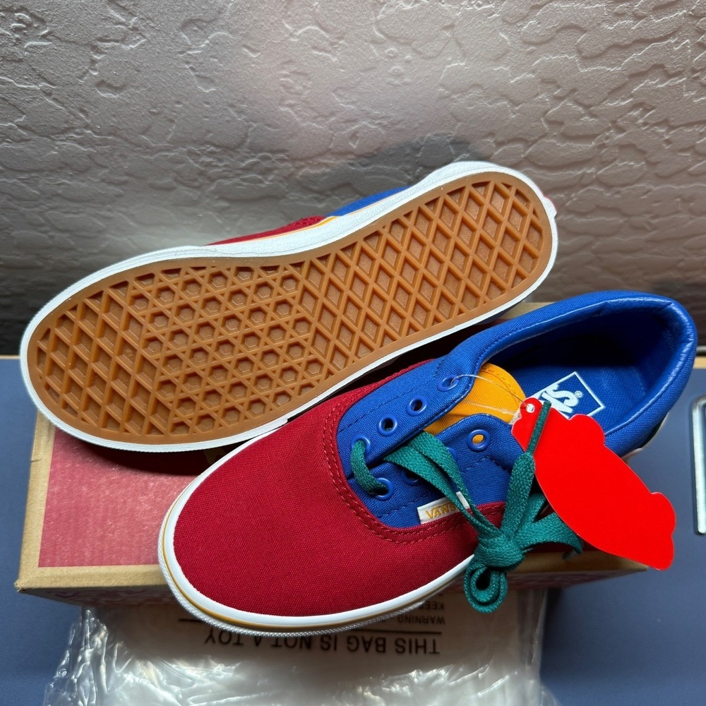 Vans Era Primary‎ Block Lapis Blue Multi Color Kids Sneakers NEW Size 3 - Picture 3 of 5